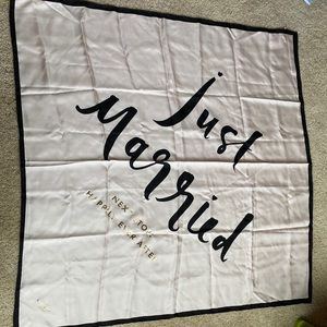 Just Married 100% silk scarf